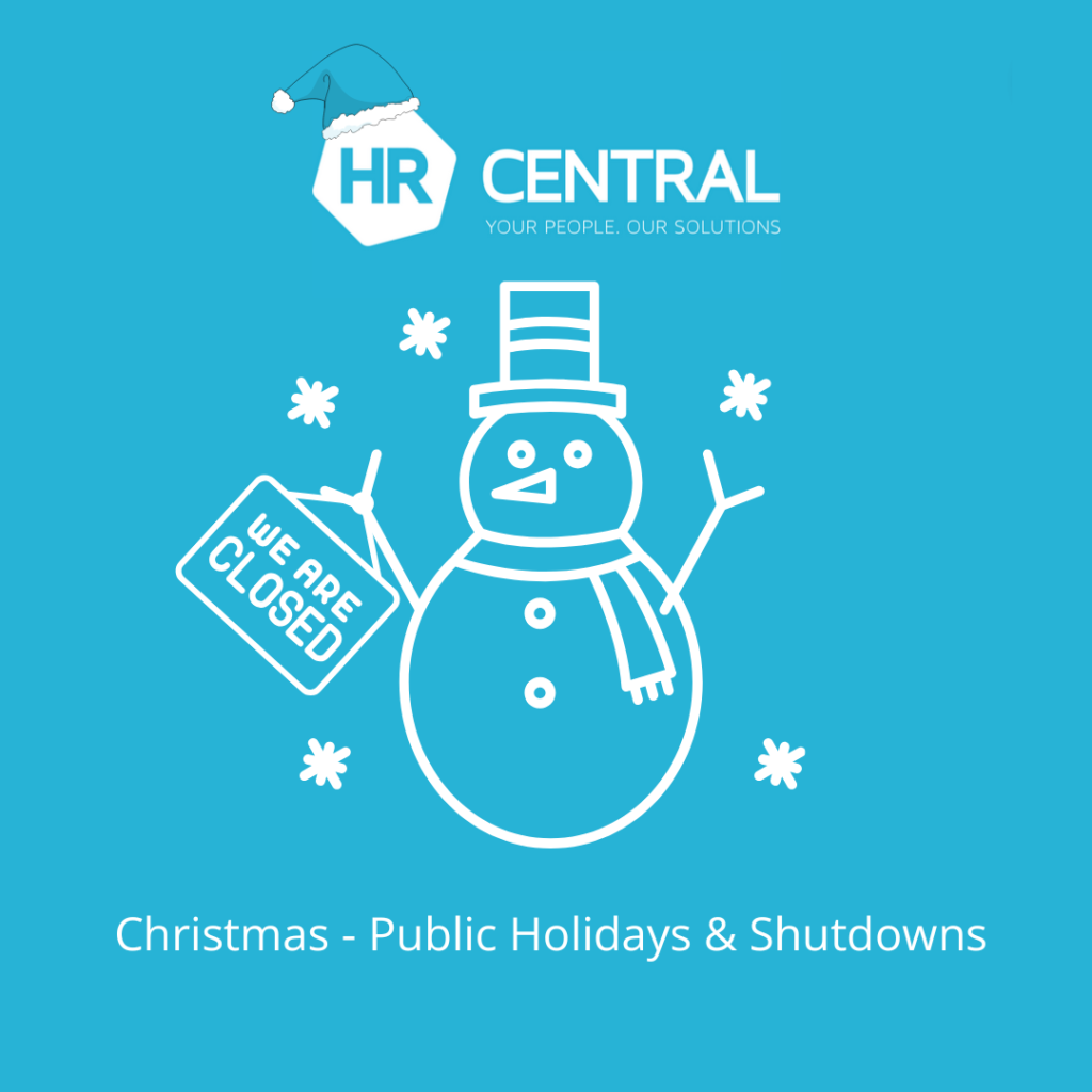 Christmas - Public Holidays and Shutdowns